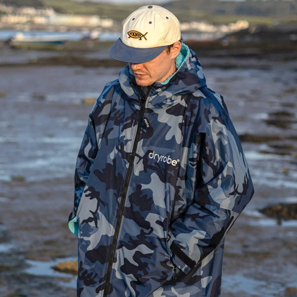 dryrobe Advance Long Sleeve Changing Robe - Blue Camo / Blue Extra Image 9